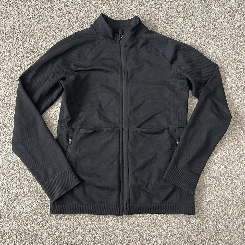 FIGS Women's Jacket Salta Seamless Full Zip Healthcare Scrub L Black